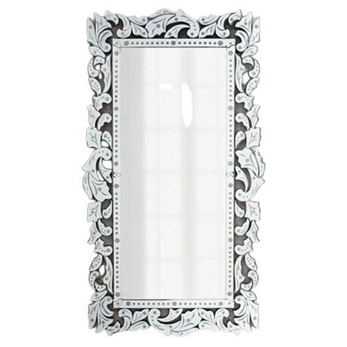 White Rectangle Shape Decorative Wall Mounted Mirror Glass at Best Price in Chennai