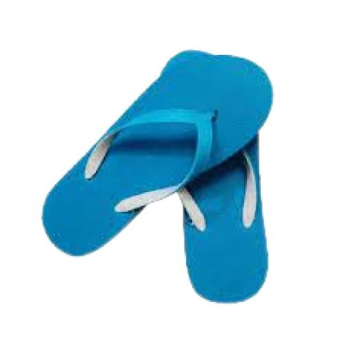 Blue Daily Wear Rubber Bathroom Slipper