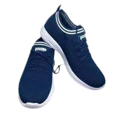 Rubber Mens Sport Wear Blue Canvas Running Shoes at Best Price in