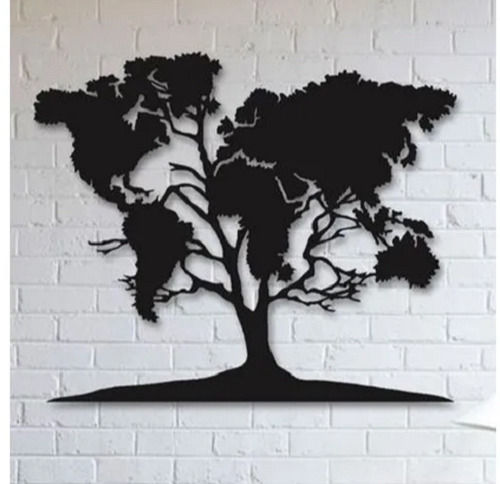 4X2 Feet Black Metal Wall Sculpture For Decoration Height: 4 Foot (Ft)