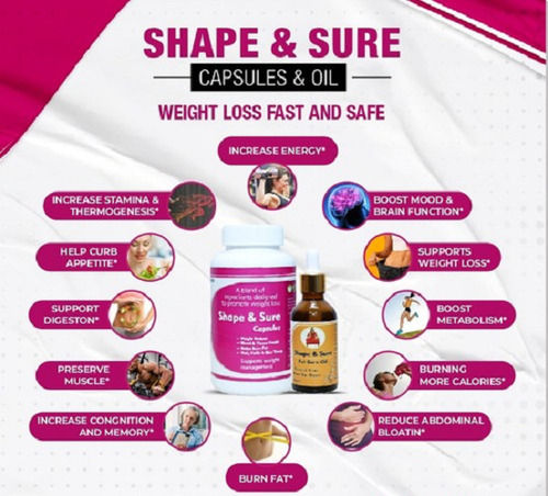 Shape And Sure Weight Loss Capsule And Oil