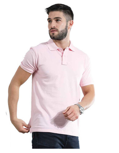 All Colors Mens Casual Wear Combed Cotton Pique Knitted Half Sleeves Polo T-Shirts