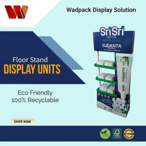 Modular Eco-Friendly Recyclable Floor Stand Display Unit For Advertisement