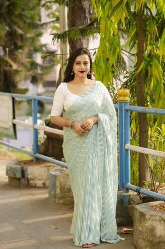 Women Plain Weave Chiffon Mix Shibori Dyed and Kalamkari Printed Saree with  Blouse Piece – Mirchi Fashion