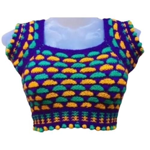 Designer Handmade Woolen Blouse Bust Size: 18 Inch (In)