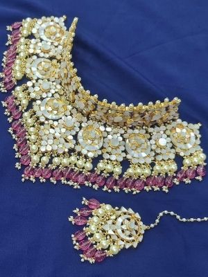 Anti Allergic Designer Handmade Ahmedabadi Kundan Bridal Necklace