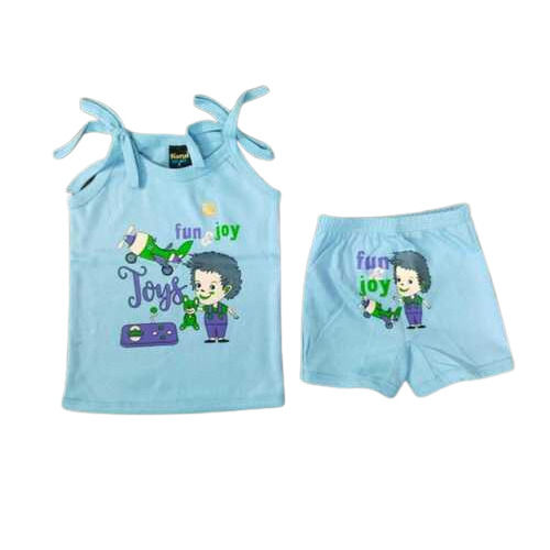 100% Cotton Kids Branded Unisex Knot Jabla And Shorts Set