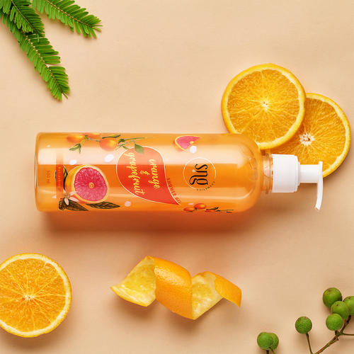 ऑरेंज और ग्रेपफ्रूट शावर जेल