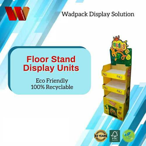 Printed Eco-Friendly Recyclable Floor Stand Display Units For Retail Business