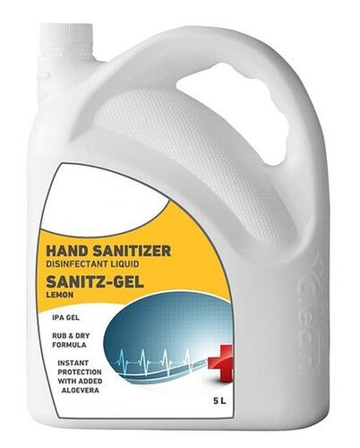 Easy To Use Liquid Hand Sanitizer For Personal Care, Packaging Size 5 Liter