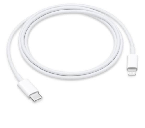 White Type C to Lightning Cable For Apple iPhone - Plastic, 1.0 Meter, White Color | Easy to Use, Charging & Data Transfer Compatible with Mobile Phones