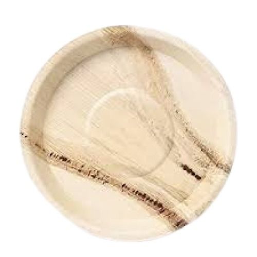 Round Shape 10 Inches Light Brown Areca Leaf Plates, Pack Of 25