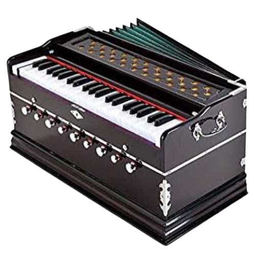 Dark Brown Wooden Harmonium For Musical Function