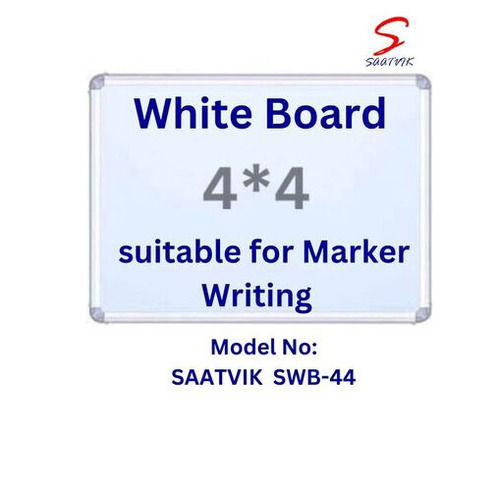 4x4 Feet Non Magnetic Melamine Writing Surface White Board