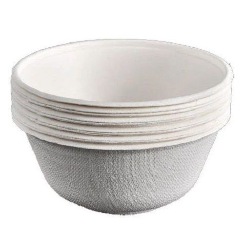 White 100 Ml Plain Round Recyclable Use And Throw Paper Bowls 