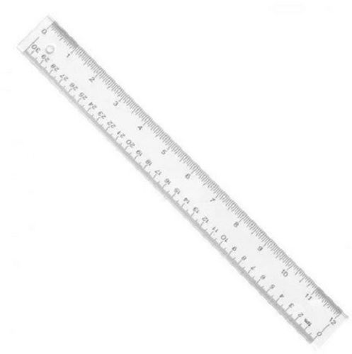 30 Cm Rectangular Printed Plastic Rulers For Measuring