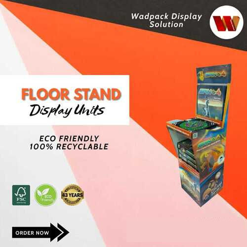 Advertising Floor Stand Display Unit For Retail Shops, Malls