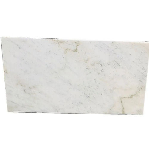 White Rectangular Non-Slippery Plain Glossy Finish Polished Marble Slabs For Residential Use