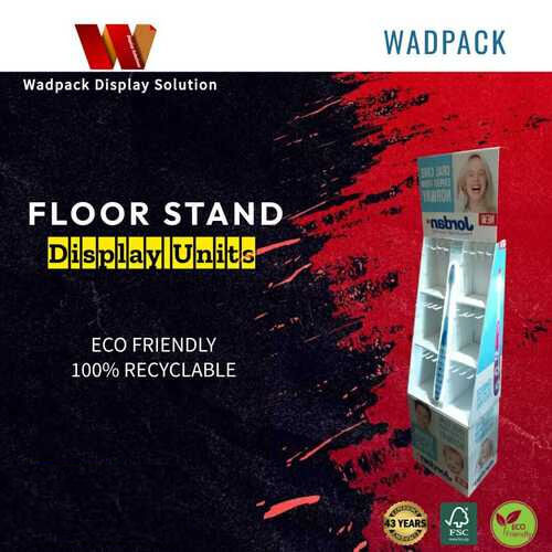 Eco-Friendly Floor Stand Display Unit For Commercial Advertisement