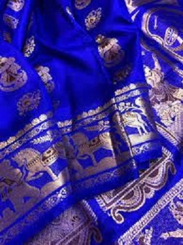 Royal Blue Premium Quality And Lightweight Traditional Wear Art Silk Saree