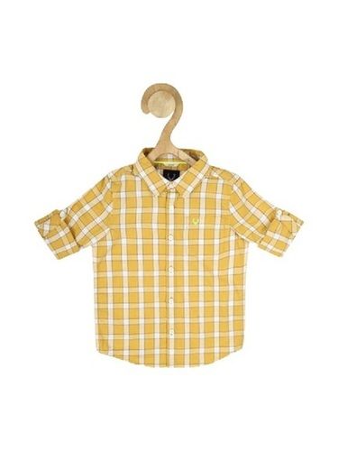 Checked Full Sleeve Breathable Casual Wear Cotton Shirt For Boys