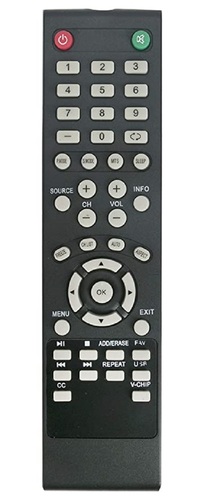 TV Remote Control - Plastic Material, 10m/33ft Control Distance, Black Color | 315, 434, 868 MHz Frequencies, 3 Volts Input Power, Automatic Volume Adjustment