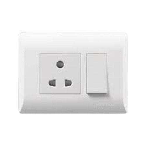 White 6 Amp 5.9 X 4.3 X 4.1 Inch 230 Voltage Single Phase Electric Switch Board  Application: Home