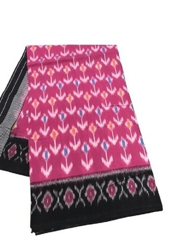 Black With Pink Multi Color Printed Casual Wear Comfortable Soft Cotton Saree