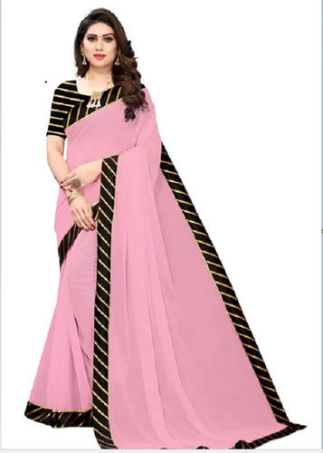 Buy Pink Chiffon Stone Work Sarees Online for Women in USA