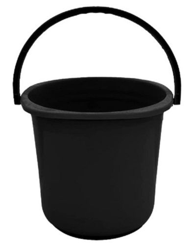 Black 33 X 33 X 31 Cm Dimensions And 10 Liter Capacity Round Shape Plastic Bucket