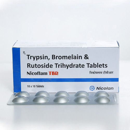 Nicoflam Tbr Trypsin, Bromelain And Rutoside Trihydrate Tablet General Medicines