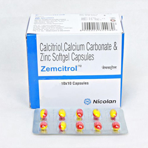 Zemcitrol Calcitriol Calcium Carbonate And Zinc Capsules