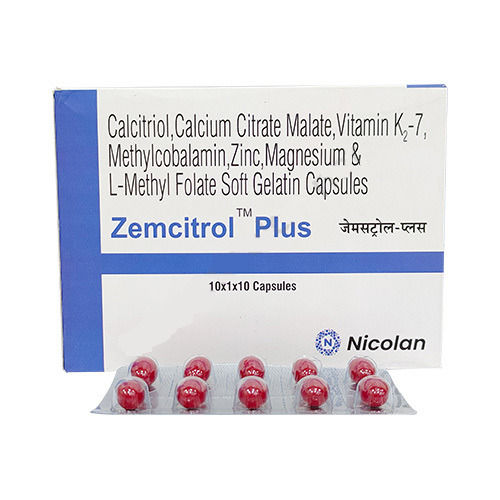 Zemcitrol Plus Calcitriol, Calcium, Methylcobalamin, Vitamin K2-7 Capsule