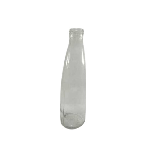 300 ml Water Round Glass Bottle - Glass Material, 300 Milliliter Capacity, Transparent Color , Secure Lid with Leak-Proof Seal, Easy to Clean