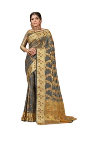 Printed Jacquard Designer Wedding Wear Saree