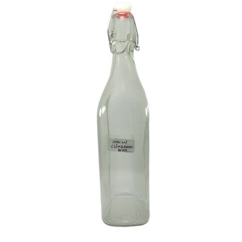  1000ml क्लिम्प स्क्वायर ग्लास बोतल 