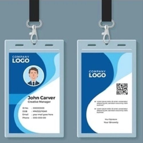 Id Card With Blue Color Strap