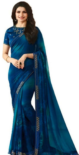 Multicolour Beautiful Design Georgette Chiffon Saree