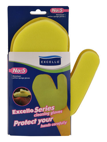 Oil And Dirt Resistant Reusable Plain Yellow Cleaning Gloves