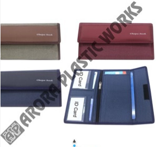 11 X 24 CM Foldable Multicolor Tetron Cheque Book Holder