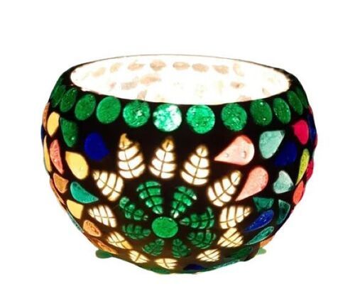 Decorative Round Shape Beaded Candle Holder