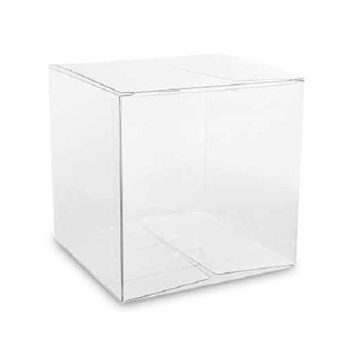 Lightweight And Plain Square Transparent Pet Packaging Box For Gift Use Length: 6 Inch (In)