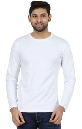 Casual Wear Regular Fit Round Neck Long Sleeve Plain Cotton Men T-Shirt