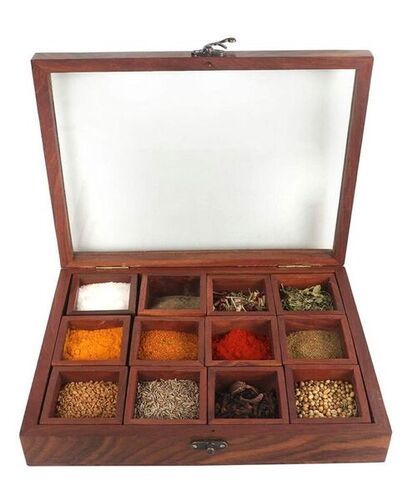 wooden spice box