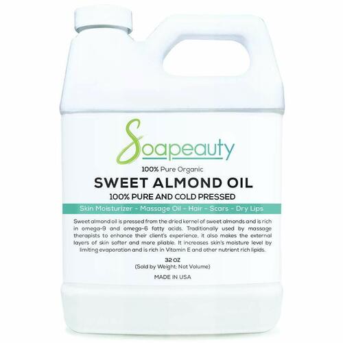 100% Pure Organic Cold Pressed Sweet Almond Oil