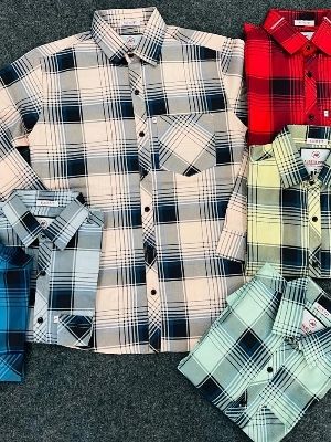 Mens Full Sleeves Cotton Check Shirts