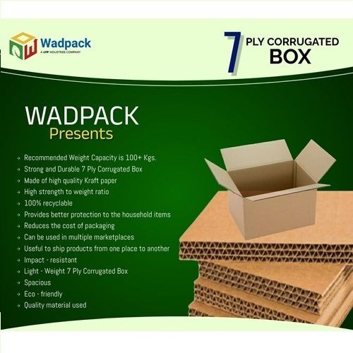 As Per Requirement 100% Recyclable 7 Ply Corrugated Box