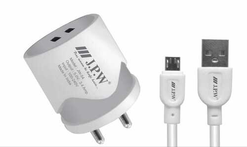 Jpw Jw-54 / 3.4 Amp Usb Mobile Fast Charger 2 Port Free Cable (1 Year Warranty)