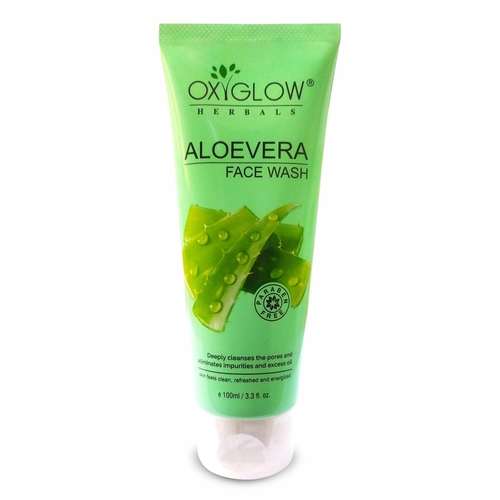 Safe To Use Oxyglow Herbals Alovera Face Wash| Calms & Restores The Skin|Controls Excess Oil- 100Ml