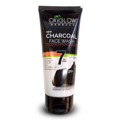 Oxyglow Herbals Charcoal Face Wash - Deep Exofilation| Removes Blackheads & Whiteheads| Pore Cleansing Face Wash Suitable For Adult